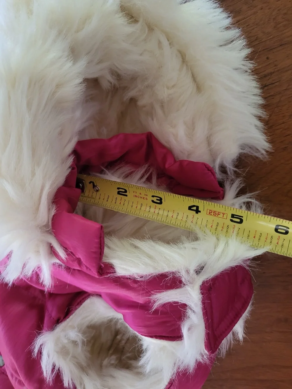BOBBY Pink Puffer Dog Coat Faux Fur Hood Size S NWOT